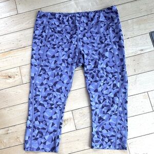 North Face Leggings Purple Triangle